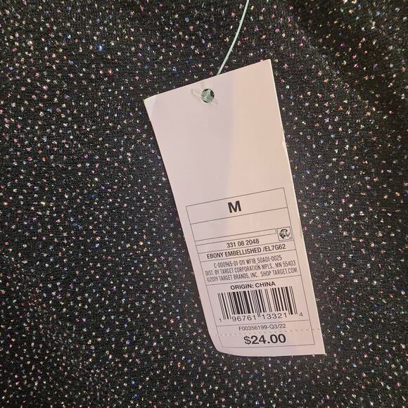 Wild Fable Long Black Multi-colored shimmery maxi skirt Sz M - Picture 4 of 8